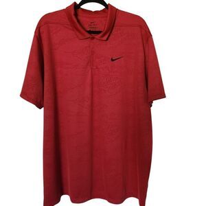 Nike Dri-Fit Mens Standard Fit Short Sleeve Polo Tonal Pattern Size XXL